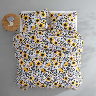 Mykero Cotton Percale 3 Piece Duvet Cover Set, King