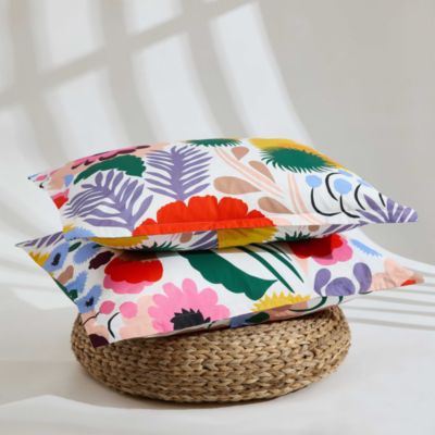 Ojakellukka Cotton Percale 3 Piece Duvet Cover Set, Full Queen