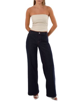 Giada Faux Leather Tube Top