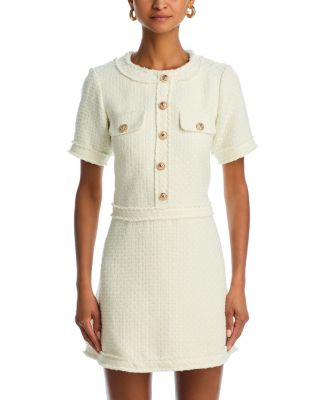 Tweed Short Sleeve Mini Dress - Exclusive