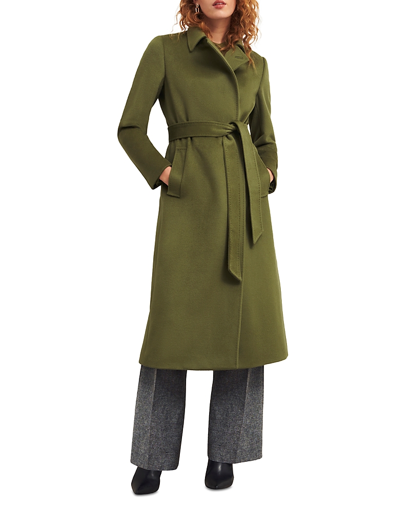 Hobbs London Livia Wool Coat In Kelp Green