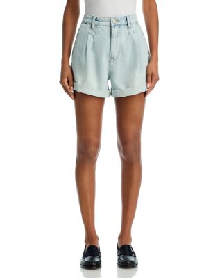 Denim A Line Cuffed Shorts
