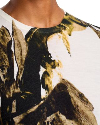 Merino Wool Brushstroke Print Sweater