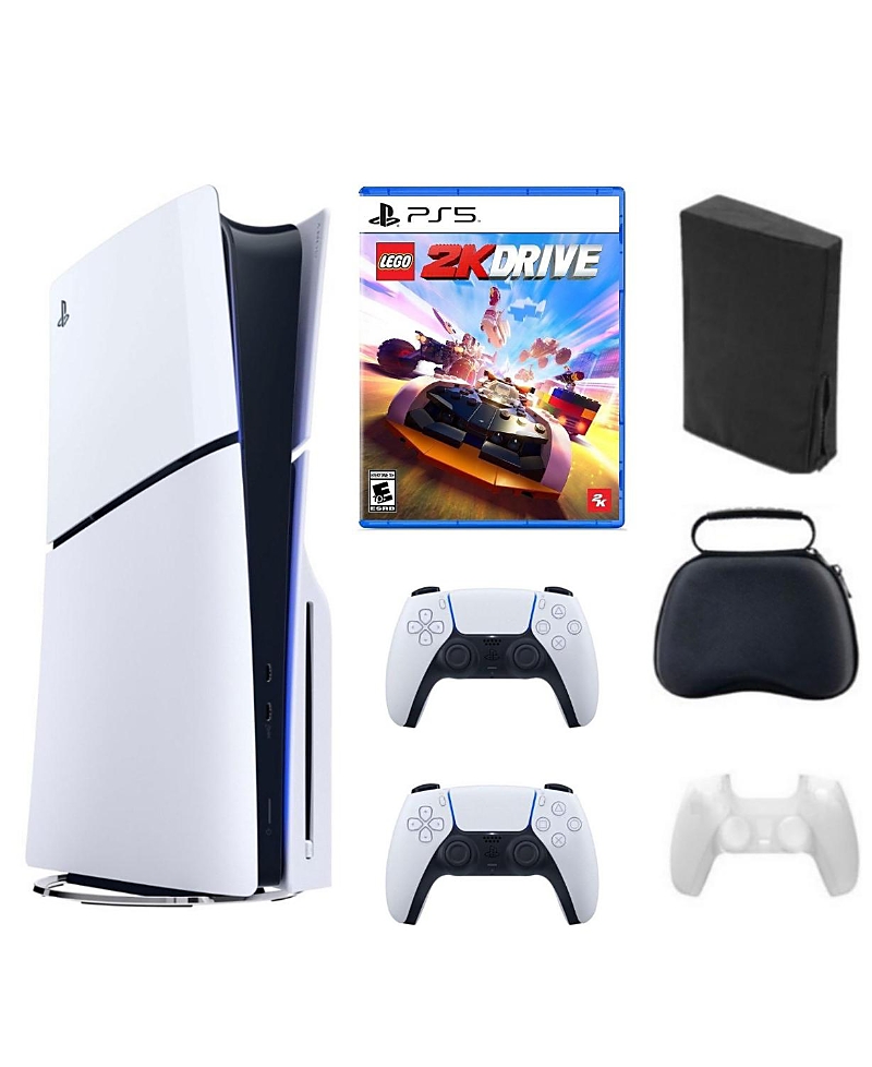 Sony Playstation 5 Slim Disc Bundle with Accessories, Extra Controller and Lego Game