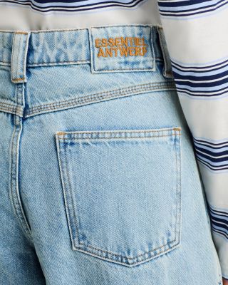 High Rise Wide Leg Jeans in Aqua Blue