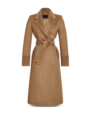 Long Notched Collar Wrap Coat