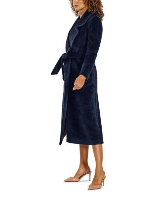 Boucle Notch Collar Wrap Coat