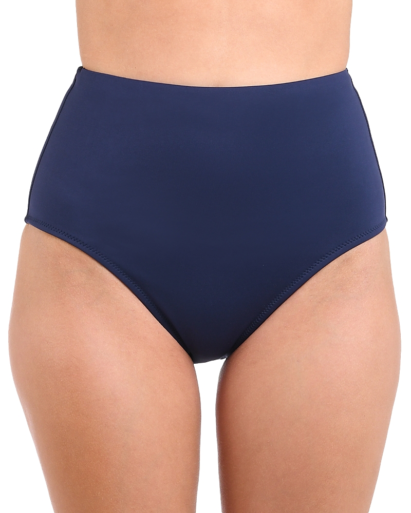 Shop La Blanca Luxe Ultra High Waist Bikini Bottom In Indigo