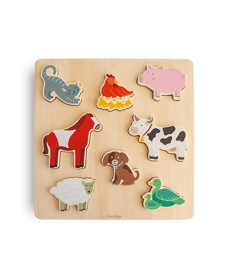 Mushie Wooden Farm Puzzle - Ages 2-4
