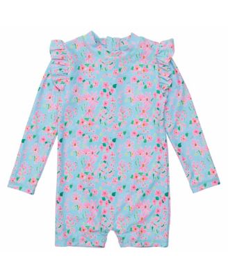 Snapper Rock - Girls' Daisy Chain Long Sleeve Sunsuit - Baby