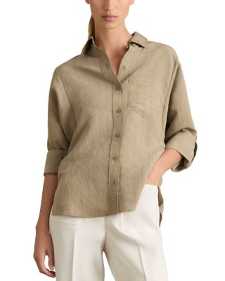 REISS - Dinah Woven Button Front Shirt