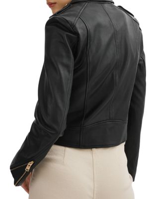 Donna Fitted Leather Biker Jacket