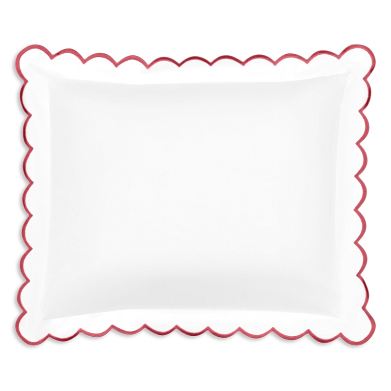 Matouk Dakota Percale Boudoir Sham In Red