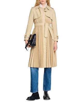 Vino Pleated Trench Coat