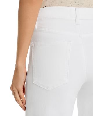 Le Slim Palazzo High Rise Wide Leg Jeans in White