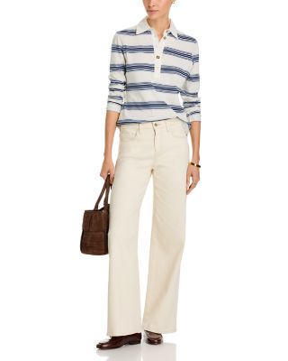 Alicent High Rise Sneaker Wide Leg Jeans in Macadamia
