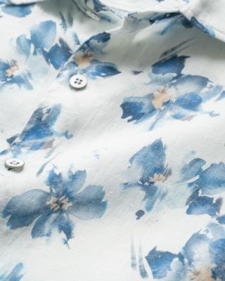 Portland Island Slim Fit Short Sleeve Linen Shirt