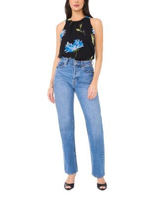 Shirred High Neck Blouse