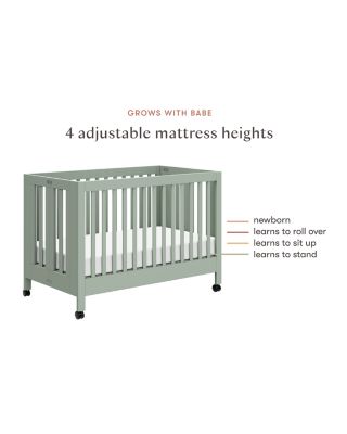 Maki Portable Folding Crib with Toddler Bed Conversion Kit