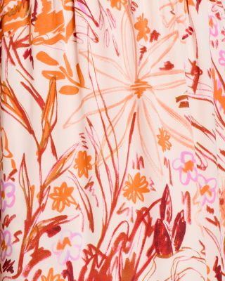 Floral V Neck Maxi Dress