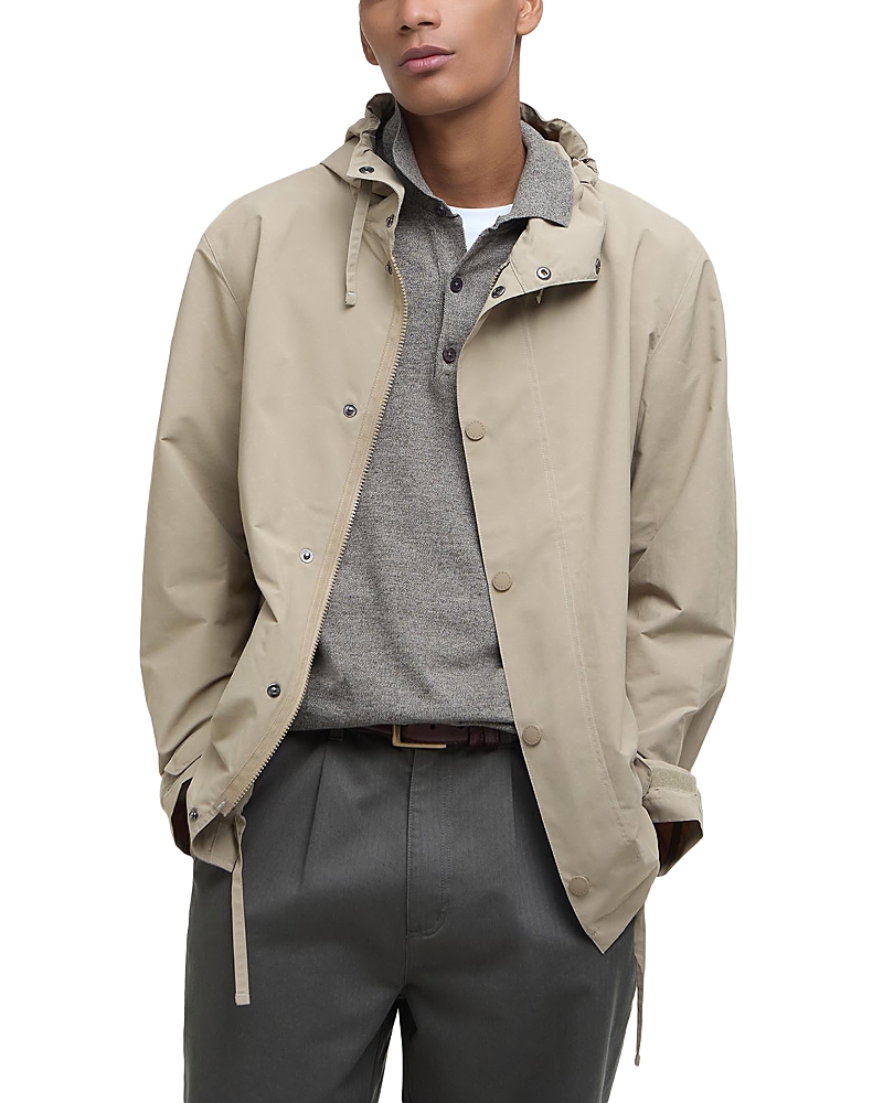 Barbour Quay Water Resistant Hooded Jacket In Washed Stone