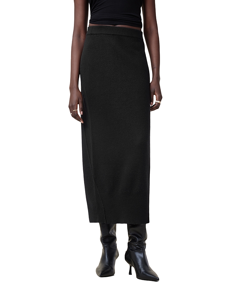 Shop Allsaints Antonia Wool Maxi Skirt In Black
