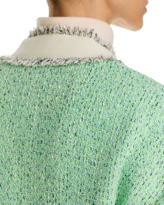 Fringe Trim Colorblocked Jacket