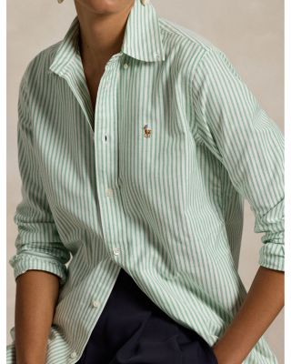 Stretch Slim Fit Striped Oxford Shirt