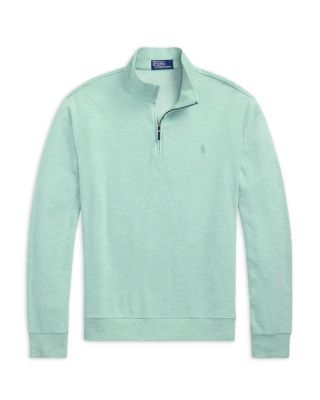 Luxury Double Knit Jacquard Quarter Zip Pullover