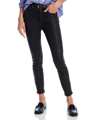 FRAME - x Alix Earle The Alix High Rise Skinny Jeans in Black Coat