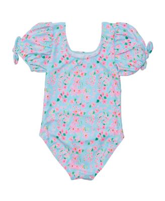 Girls' Daisy Chain Puff Sleeve Surf Suit - Little Kid, Big Kid