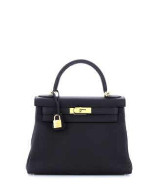 Pre-Owned HERMÈS - Pre-Owned HERMES Kelly 28 Handbag Black Togo with Gold Hardware