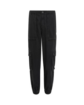 Freda High Rise Cargo Jeans in Black