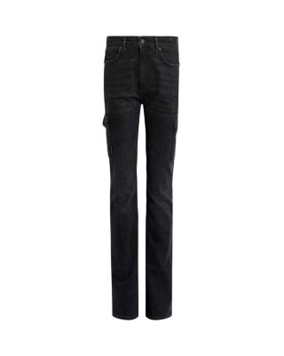 Hollis Cargo Bootcut Jeans in Washed Black