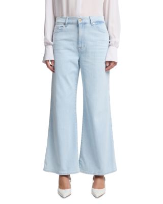 7 For All Mankind - Lotta High Rise Wide Leg Jeans in Malibu Sky