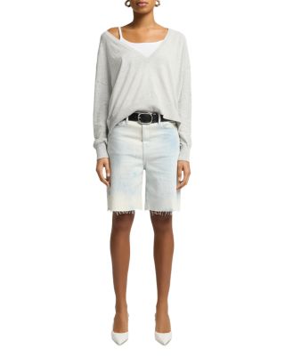 Lola Denim Bermuda Shorts in Midsommar