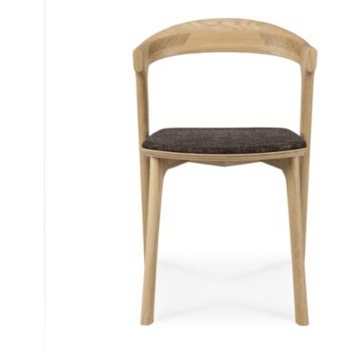 Bok Dining Chair, Oak with Dark Brown