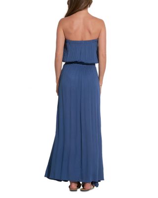 Strapless Smocked Maxi Dress