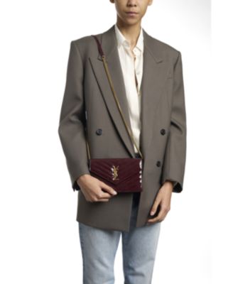 Cassandre Envelope Chain Wallet in Grain De Poudre Leather  