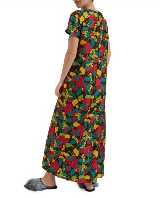 Swing Dress in Vines Brown