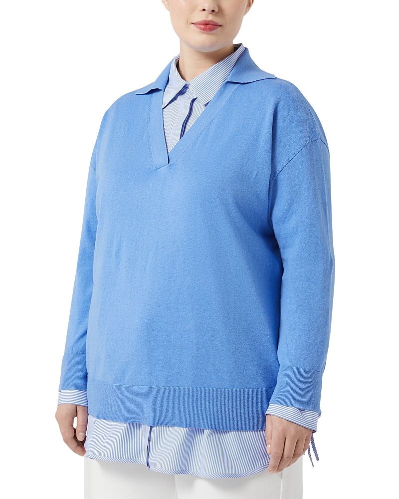 Shop Marina Rinaldi Sport 1a Uscita Strillo Sweater In Avio