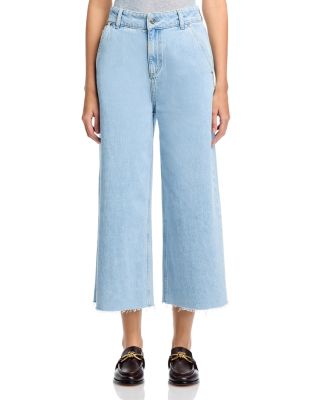 Sorcerous High Rise Wide Leg Jeans in Blue