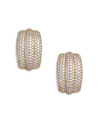 Crystal Ridged Drop Earrings