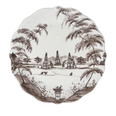 Country Estate Party Plates, Assorted Set of 4