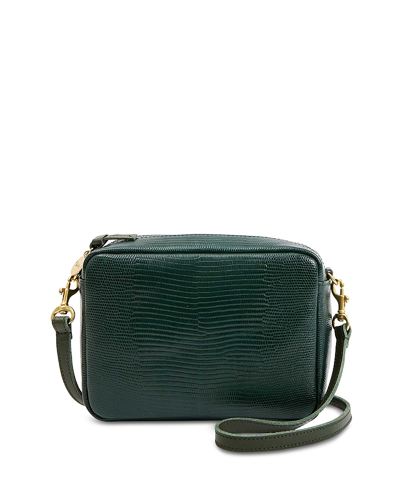 Shop Clare V Midi Sac Crossbody In Forest Lizard