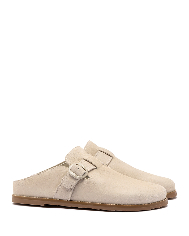 Larroude Milan Suede Clog In Neutral