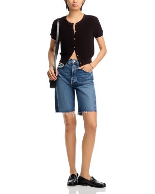 Dina Tipped Short Sleeve Cardigan