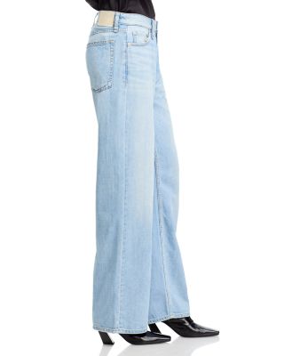Logan Featherweight Mid Rise Wide Leg Jeans in Greenport