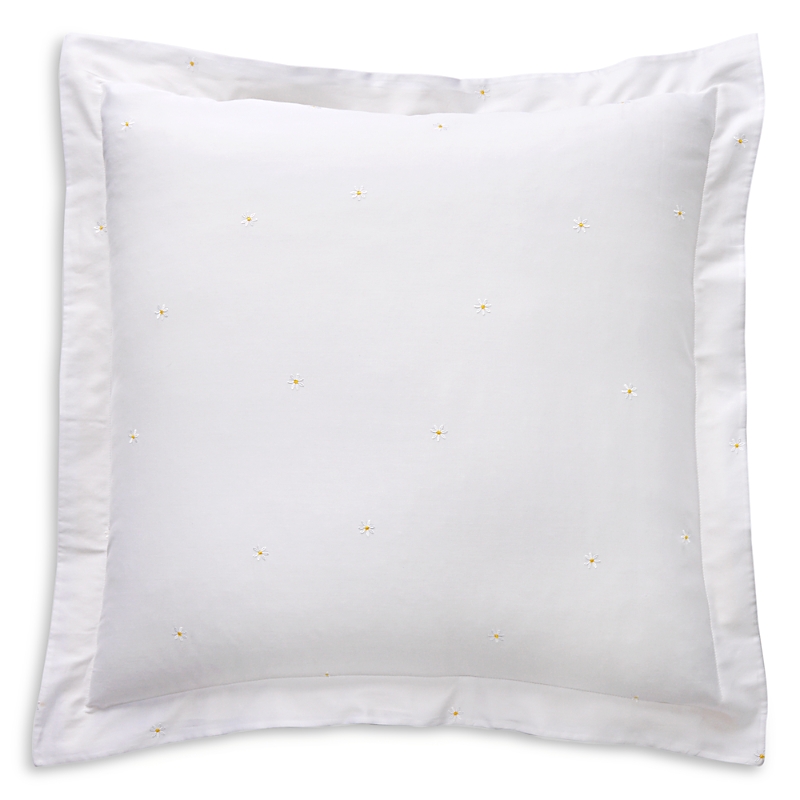 Schlossberg Daisy Embroidered Blanc Sham, Euro In White