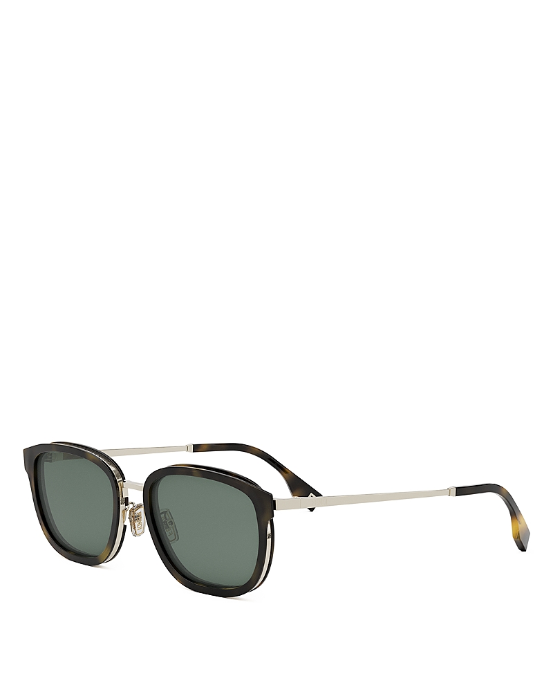 Fendi Travel Oval Metal Sunglasses, 55mm In Havana/rovieux